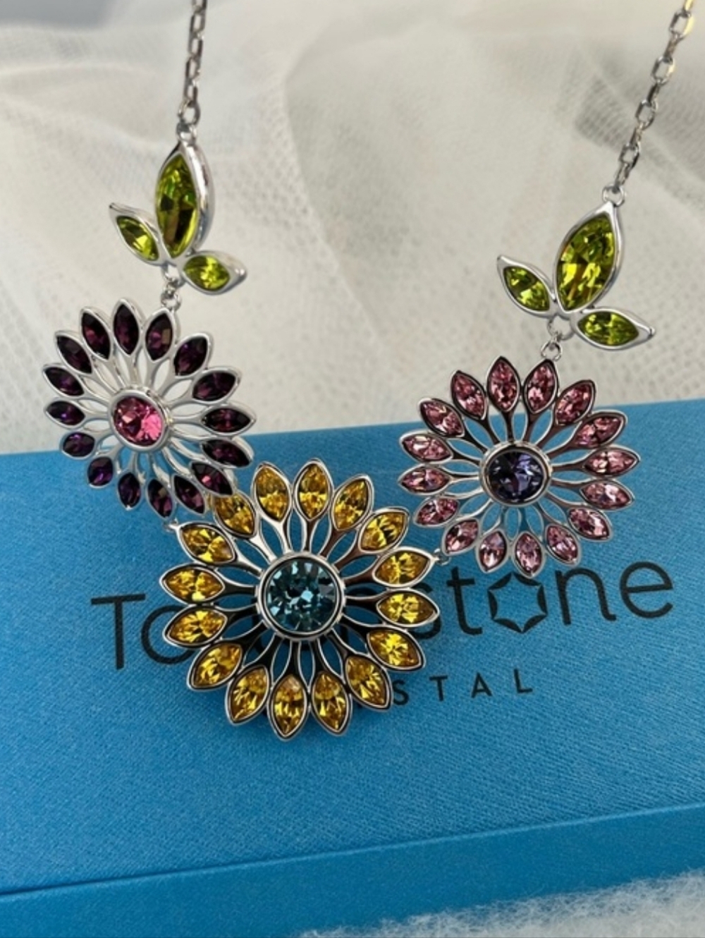 Touchstone Crystal Swarovski Vibrant Garden Necklace - Picture 9 of 11